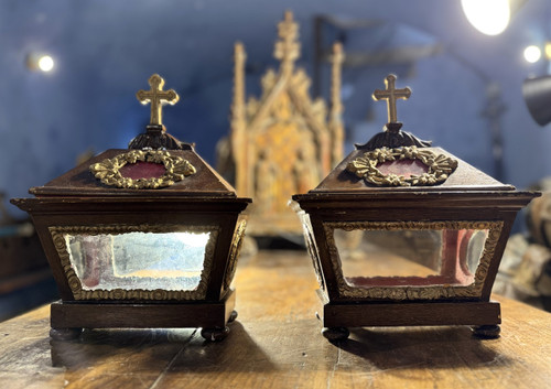 Paire De Chasses En Bois - XIXe