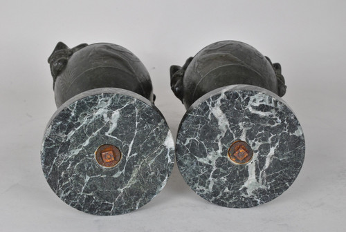 Paire De Vases Cratère, Grand Tour, XIXème Siècle