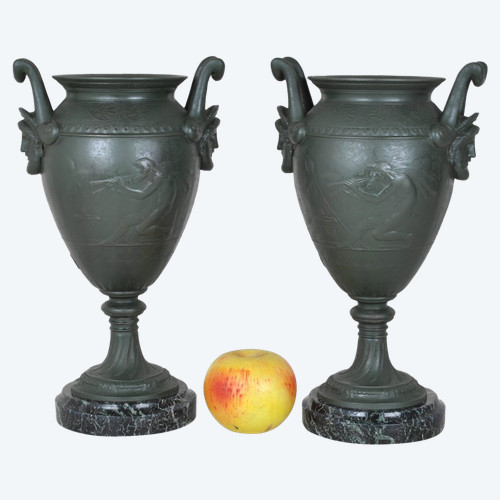 Paire De Vases Cratère, Grand Tour, XIXème Siècle