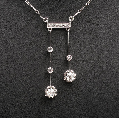 Collana negligee Diamanti, Platino.