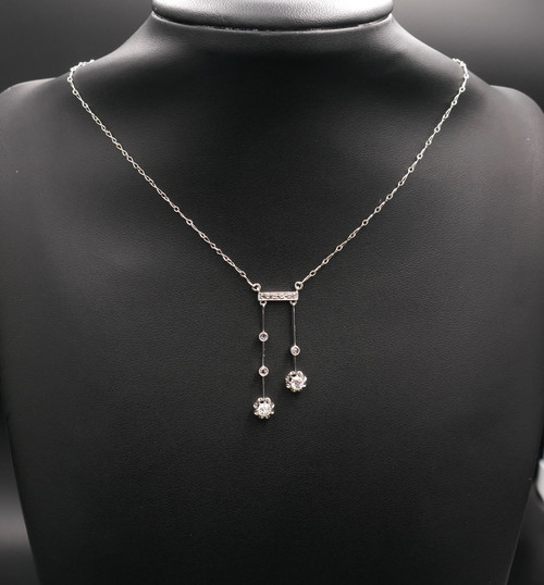 Collana negligee Diamanti, Platino.