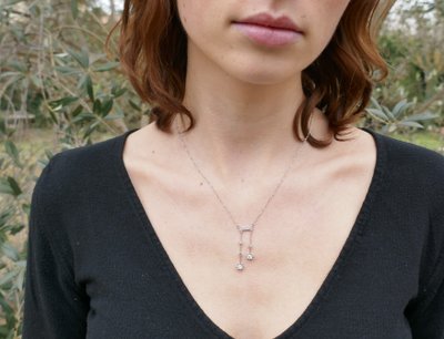 Collana negligee Diamanti, Platino.