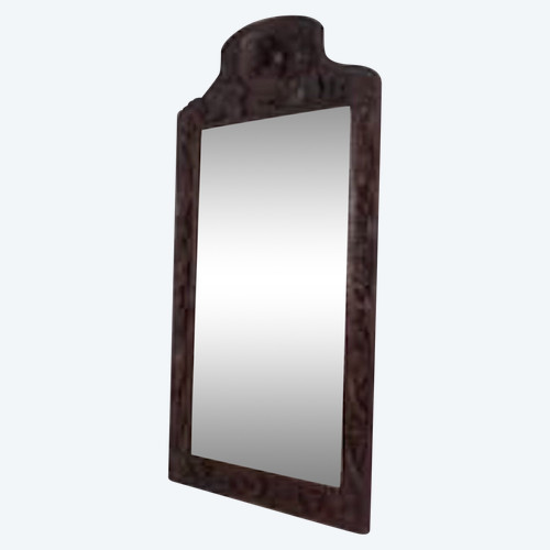 Black Forest Trumeau Mirror with Dog Head, Hunting Theme.