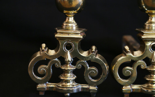 Paar Feuerböcke aus Bronze von Louis XIV, 18. Jahrhundert 