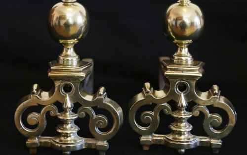 Paar Feuerböcke aus Bronze von Louis XIV, 18. Jahrhundert 