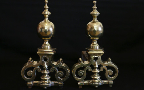Paar Feuerböcke aus Bronze von Louis XIV, 18. Jahrhundert 