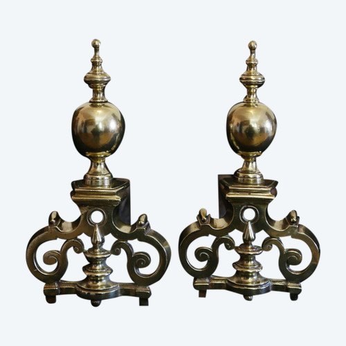 Paar Feuerböcke aus Bronze von Louis XIV, 18. Jahrhundert 