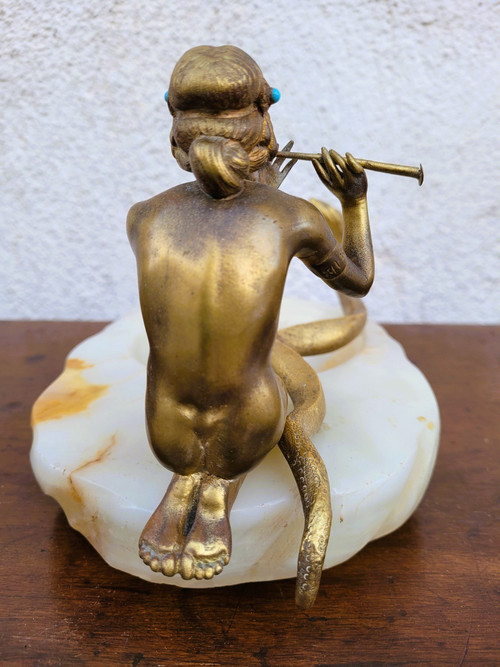 Snake Charmer, In the Style of Preiss, Bronze, Art Deco, 20th Century