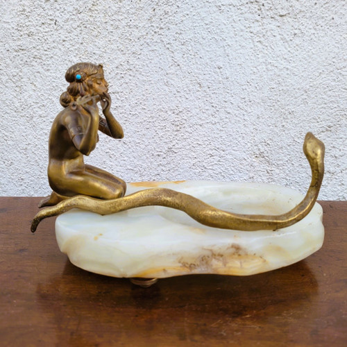 Snake Charmer, In the Style of Preiss, Bronze, Art Deco, 20th Century