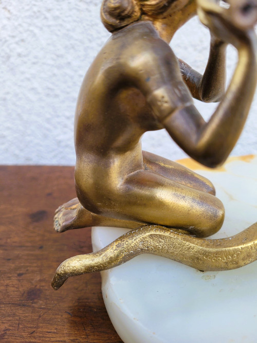 Snake Charmer, In the Style of Preiss, Bronze, Art Deco, 20th Century