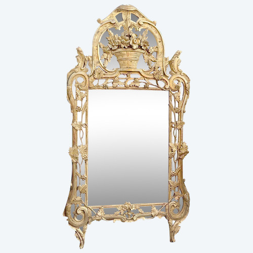 "Autumn" Mirror in Gilded Wood, 18th Century