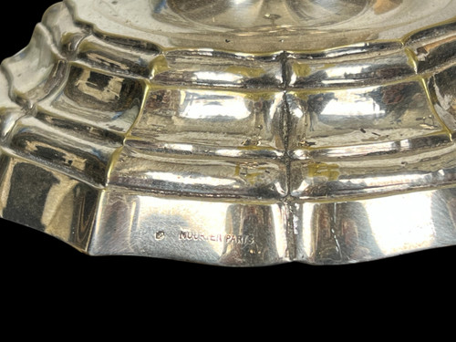 GROSSER VERSILBERTER BRONZEKERZEN AUS DEM 19. REGENCY-STIL „GOLDSMITH A.MOURIER“