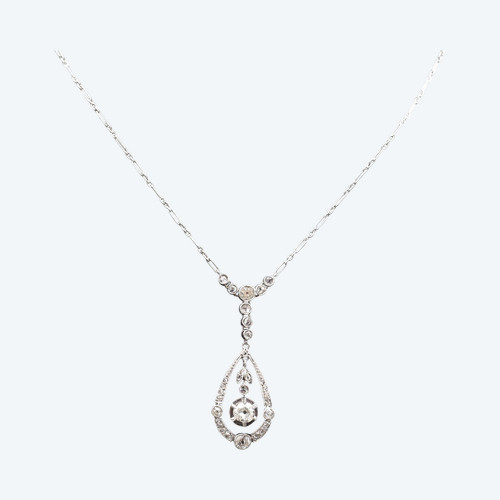 Collier Pendentif  Diamants, Vers 1910.