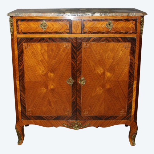 Bahut Transition Louis XV Louis XVI In Intarsien Um 1900