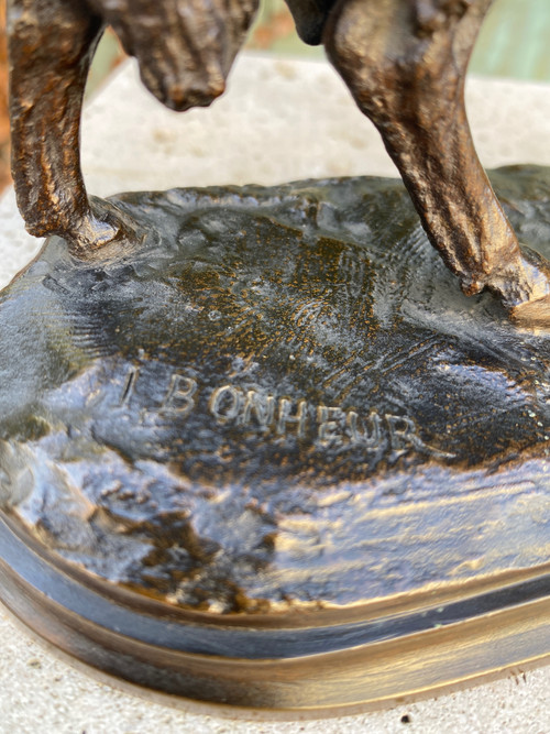 Widder aus Bronze mit brauner Patina 19. Jahrhundert signiert Isidore Bonheur (1827-1901)