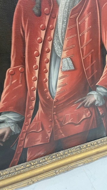 Imposing Painting Portrait Noble English 18th Circle Jacques d'Agar 1640-1715