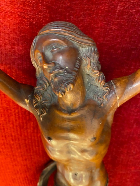 Scuola fiamminga - Cristo in legno di bosso - XVII secolo