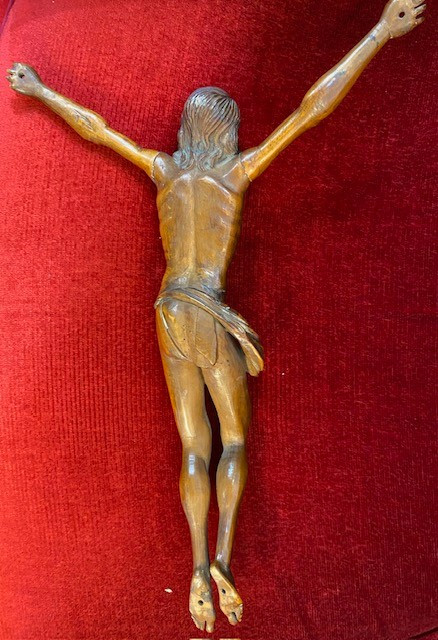 Scuola fiamminga - Cristo in legno di bosso - XVII secolo