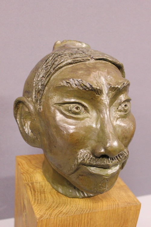 Terracotta originale con testa asiatica 1900 circa