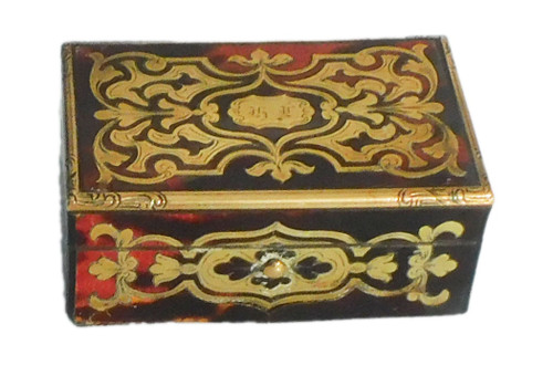 Small 19th century Napoleon III Boulle marquetry box