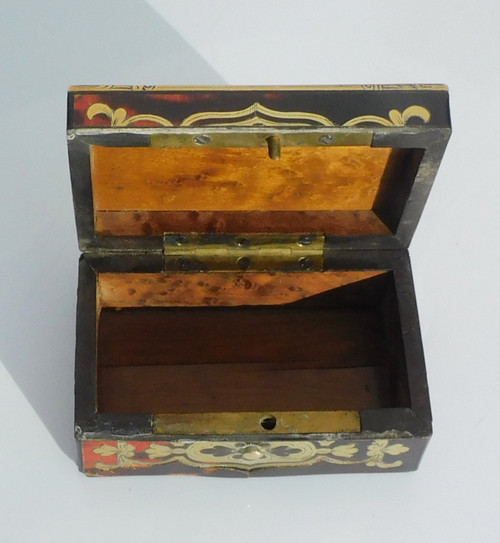 Small 19th century Napoleon III Boulle marquetry box