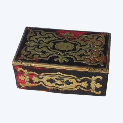 Small 19th century Napoleon III Boulle marquetry box