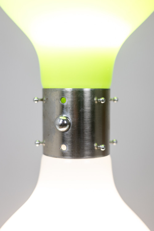 Carlo Nason. Lampada in vetro bianco e verde. 1970s. LS6076736T