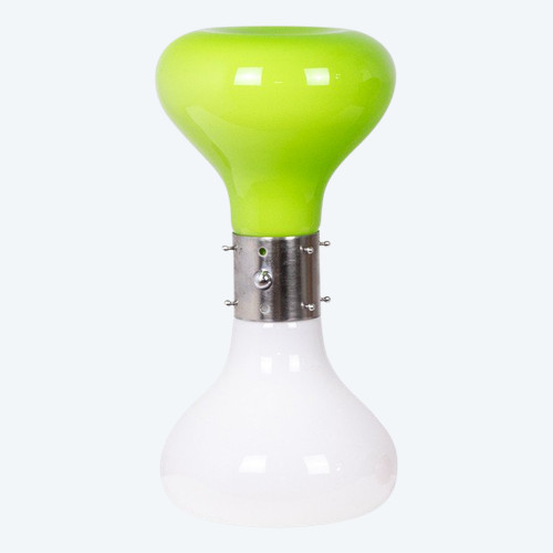 Carlo Nason. Lampada in vetro bianco e verde. 1970s. LS6076736T