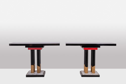 Paire de consoles de style Memphis. Années 1990. LS60881807G