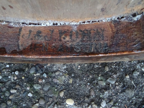 Wooden curved stool from 1905 J&J KOHN , no Thonet