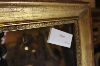 specchietto modanatura Luigi Filippo, foglia oro e mercurio 36 x 42