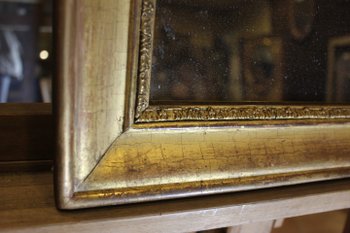 specchietto modanatura Luigi Filippo, foglia oro e mercurio 36 x 42