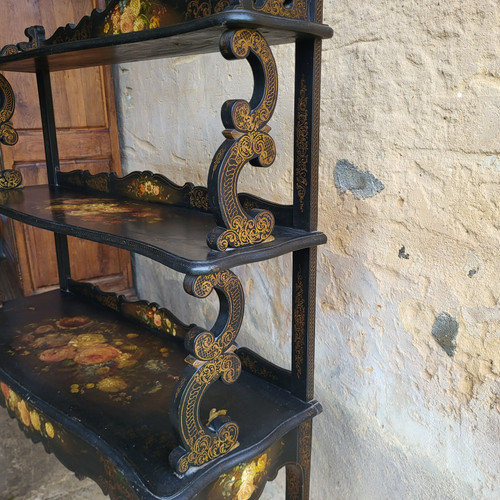 Etagère / Console en bois noirci époque Napoléon III