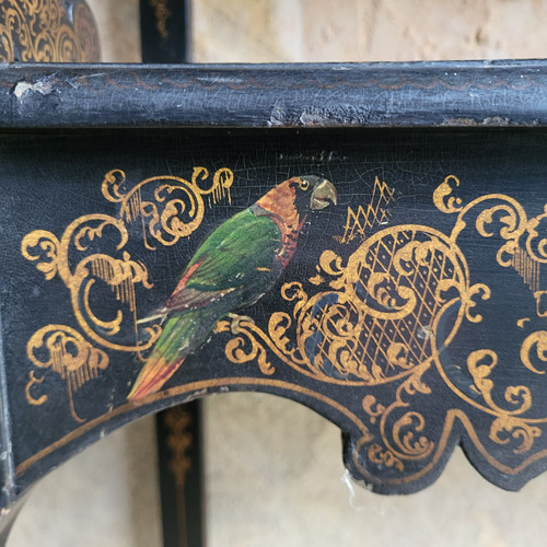 Etagère / Console en bois noirci époque Napoléon III