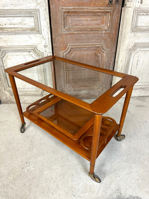 Table roulante vintage dans le goût de cesare lacca 