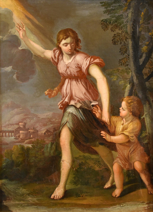 Der Schutzengel, Ciro Ferri (Rom, 1634 - Rom, 1689) Follower Von