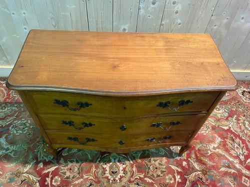 Commode style Louis XV-Transition en merisier 