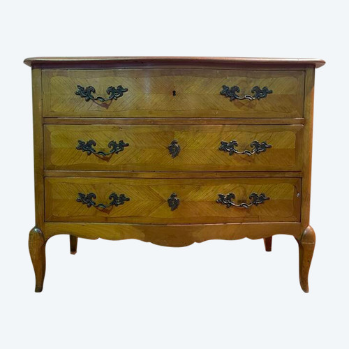 Commode style Louis XV-Transition en merisier 