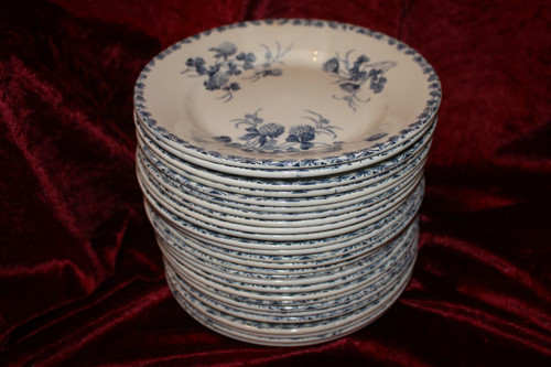 Part of a table service in earthenware decorated with shamrocks in blossom, early 20th century.