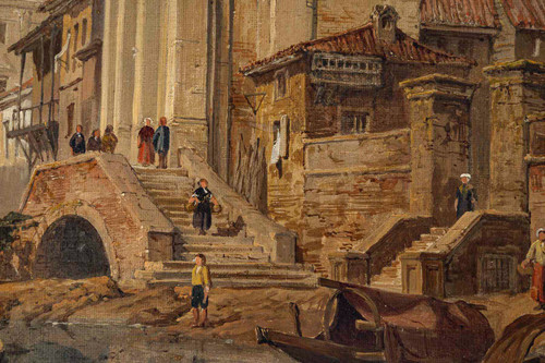 Georges Clarkson Stanfield Vue du Lac Majeur huile sur toile vers 1865-1870