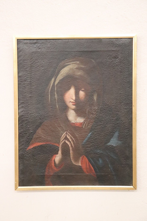 Ecole Italienne, Vierge en Prière, Huile sur Toile