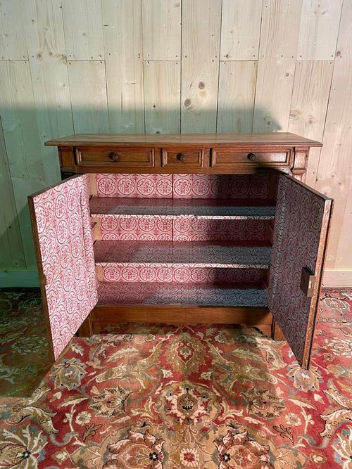 Credenza Luigi Filippo in massello di rovere