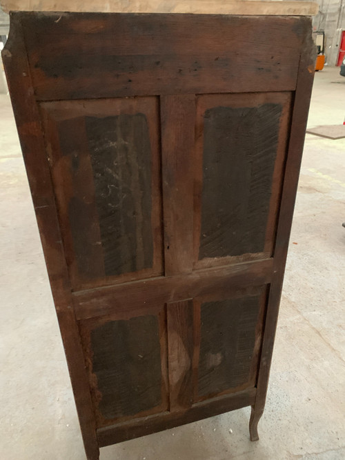 Louis XVI style one-door display cabinet in wood marquetry XX century