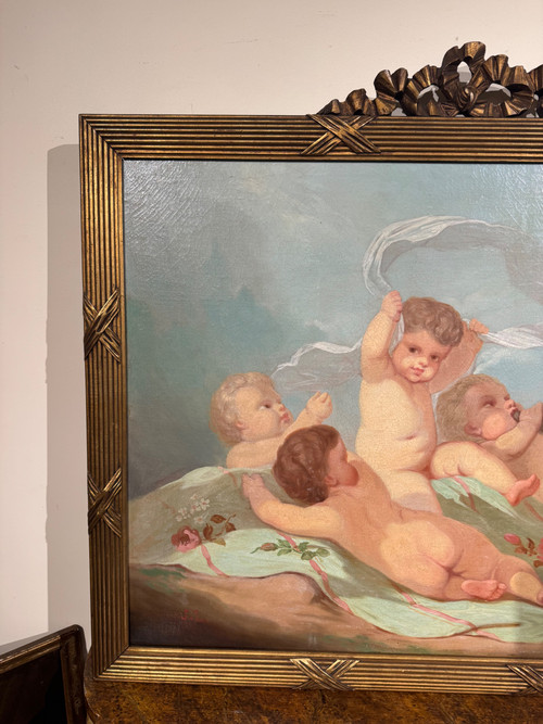 Grande quadro HST con putti