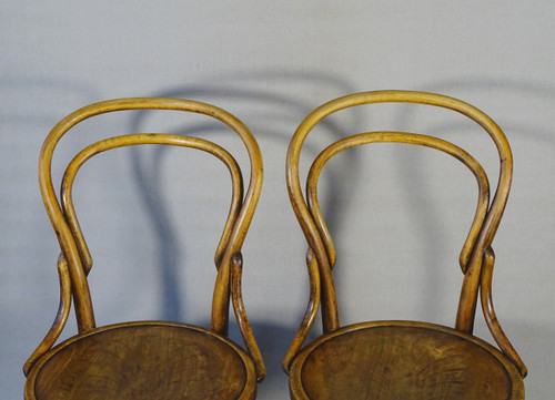 2 Bistro chairs N°14 by FUCHS & FREUD- Bielitz-Austria circa 1890, Thonet no.