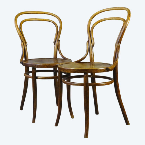 2 Bistro chairs N°14 by FUCHS & FREUD- Bielitz-Austria circa 1890, Thonet no.