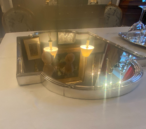 table centrepiece in silver-plated metal