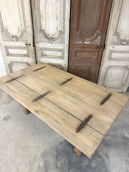 Table de milieu en chêne 20e siècle 
