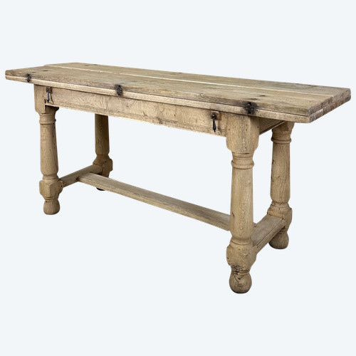 Table de milieu en chêne 20e siècle 