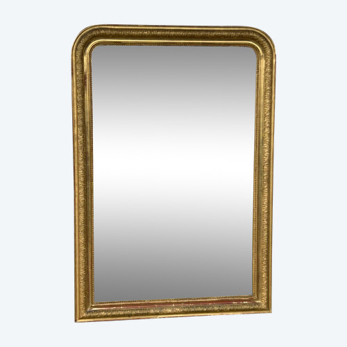 Miroir Louis Phillipe Bois Et Stuc Doré Late 19th century H 138 X L 95 Cm